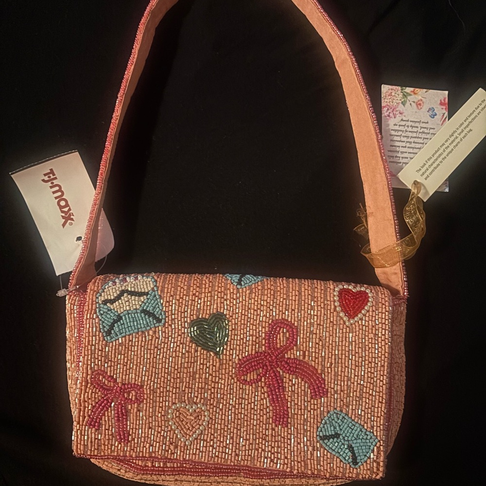 Colorful Beaded Shoulder Bag